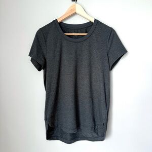 Athleta Women's Short Sleeve Crewneck Workout Tee - Dark Gray